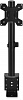 Кронштейн для мониторов ЖК Buro M061 черный 17"-32" макс.8кг крепление к столешнице поворот и наклон