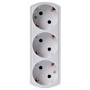 BURO Сетевой разветвитель 3 розетки (BU-PS3G-W), белый (пакет ПЭ) {352741}
