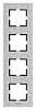 Рамка Panasonic Karre Plus WKTF08143CD-RU 4x вертикальный монтаж камень сумеречный (упак.:1шт)