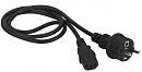 Шнур питания Шнур питания C13-Schuko прямая, 3х0.75, 220В, 10А, черный, 1.8 метра