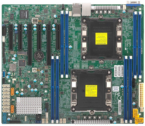 Системная плата MB Supermicro X11DPL-i-O, 2x LGA 3647, C622, 8xDDR4 Up to 2TB 3DS ECC RDIMM/3DS ECC LRDIMM, 2 PCI-E 3.0 x16, 3 PCI-E 3.0 x8, 1 PCI-E