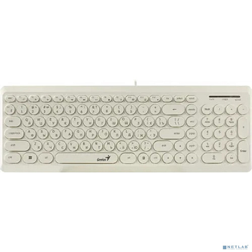 Клавиатура проводная Genius SlimStar Q200 white USB (31310020412)
