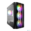 1STPLAYER Корпус FIREBASE X3-M Black / mATX, TG / 4x120mm LED fans inc. / X3-M-BK-4F1