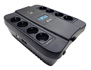 Источник бесперебойного питания Powercom Back-UPS SPIDER, Line-Interactive, LCD, AVR, 1100VA/605W, 8xSchuko outlets (4 surge & 4 batt), black (1138694