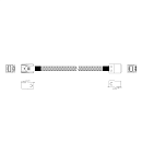 Кабель Miradeed MD-6715028, HDmSAS SFF8643 -to- HDmSAS SFF8643 + SideBand , SAS 3.0 (12G), 85 Ohm, 80cm