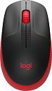 Мышь Logitech M190 черный/красный оптическая 1000dpi беспров. USB 2but (910-005908)