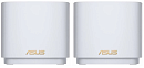 роутер ASUS XD5 (W-2-PK) // AX3000 // 2 pack // 574 + 1201Mbps, 2,4 + 5 gGz, white