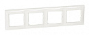 Рамка Legrand Valena 774454 накладная 4x горизонтальный монтаж поликарбонат белый