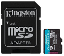 Kingston Micro Secure Digital Flash Card 128GB microSDXC Canvas Go Plus 170R A2 U3 V30 Card + ADP