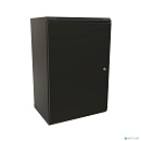WRline Шкаф настенный 19-дюймовый (19"), 22U, 1086х600х450мм, металлическая передняя дверь с замком, две боковые панели, цвет черный (RAL 9004) (разоб