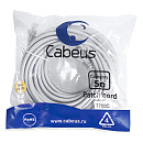 Cabeus PC-UTP-RJ45-Cat.5e-15m Патч-корд U/UTP, категория 5е, 2xRJ45/8p8c, неэкранированный, серый, PVC, 15м