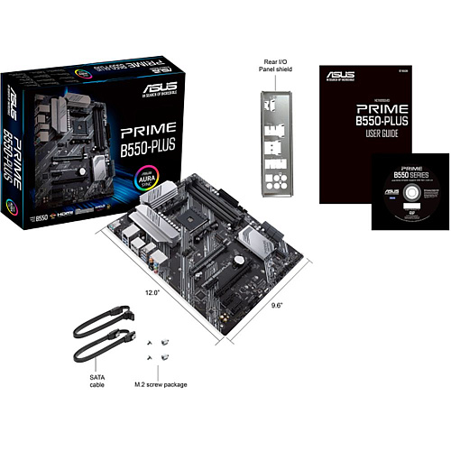 Материнская плата ASUS PRIME B550-PLUS AM4 ATX 4xDDR4 2хPCIEx16 3хPCIEx1 2xM.2 USB-C DP HDMI GLAN RTL{10} (782340)