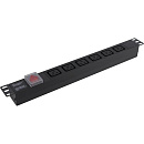 Exegate EX280870RUS Блок розеток ExeGate ServerPro PDU-19H012 Al-6С19-C20-SW, 19",1U, Алюм., 6 IEC 320 C19, С20