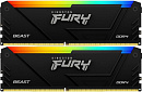 Память DDR4 2x32GB 3600MHz Kingston KF436C18BB2AK2/64 Fury Beast Black RGB RTL Gaming PC4-28800 CL18 DIMM 288-pin 1.35В dual rank с радиатором Ret