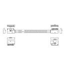 Кабель JPC P732EGB00800-1 Cable MCIO x8 74P (угловой Right Exit) -TO- MCIO x8 74P (угловой Right Exit) , 85 Ohm, L:80cm