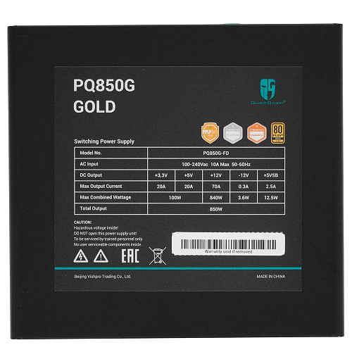 Блок питания ПК GamerStorm PQ850G