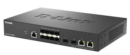 коммутатор Управляемый L2 коммутатор, 8x1000Base-X SFP, 2xCombo 10GBase-T/SFP+, защита от статического электричества до 6 кВ, CLI, консольный порт RJ-