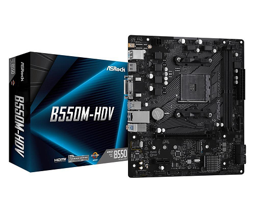 Материнская плата AMD B550 SAM4 MATX B550M-HDV ASROCK