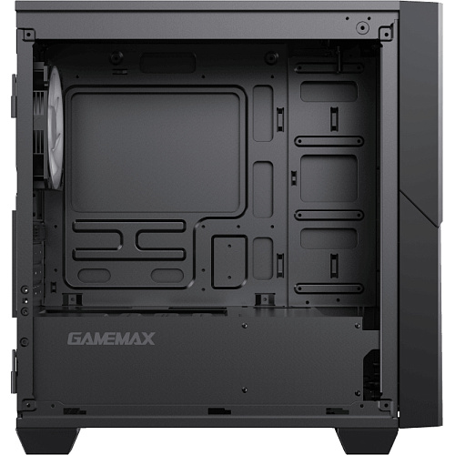 Компьютерный корпус, без блока питания mATX/ Gamemax Cyclops BG mATX case, black, w/o PSU, w/1xUSB3.0+1xUSB2.0, w/1x12cm ARGB front fan