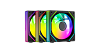 Вентилятор для корпуса Ocypus Gamma F12 UNI BK ARGB 3 IN 1, 3x120x120x25mm, 4-PIN PWM, 800-1800 RPM, 31 DBA MAX, HYDRO BEARING