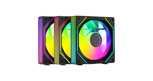 Вентилятор для корпуса Ocypus Gamma F12 UNI BK ARGB 3 IN 1, 3x120x120x25mm, 4-PIN PWM, 800-1800 RPM, 31 DBA MAX, HYDRO BEARING