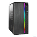 Exegate EX297472RUS Корпус Minitower ExeGate mEVO-9301-NPX450 (mATX, БП 450NPX с вент. 12см, с окном, 2*USB+1*USB3.0, HD аудио, черный, с RGB подсветк