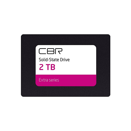 SSD CBR SSD-002TB-2.5-EX21, Внутренний SSD-накопитель, серия "Extra", 2048 GB, 2.5", SATA III 6 Gbit/s, Phison PS3112-S12, 3D TLC NAND, DRAM, R/W speed up