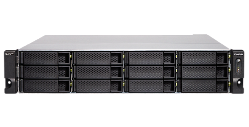 система хранения данных qnap enterprise 2u/18bay qc 2,6ghzcpu/32gb(up128)/upto 274hdd with tl-r1620sep/sata(3,5" 2,5")/2xusb/3xexp.slot/4x2,5gb 2x10gb