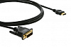 Переходной кабель [97-0201003] Kramer Electronics [C-HM/DM-3] HDMI-DVI с золотым покрытием разъема (Вилка - Вилка), 0.9 м
