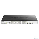 D-Link DGS-3000-28LP/B1A Управляемый L2 коммутатор с 24 портами 10/100/1000Base-T и 4 портами 1000Base-X SFP (24 порта PoE 802.3af/at, PoE-бюджет 193