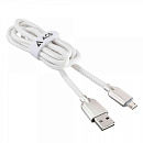 Кабели USB ACD USB кабель ACD-Allure MicroUSB ; USB-A Кожа, 1м, белый (ACD-U926-M1W)