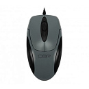 CBR CM 302 Grey USB, Мышь 1200dpi, бесшумное нажатие, провод 1.4 м.