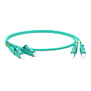 Кабель Hyperline FC-D2-503-LC/PR-LC/PR-H-1M-LSZH-AQ Патч-корд волоконно-оптический (шнур) MM 50/125(OM3), LC-LC, duplex, 10G/40G, LSZH, 1 м