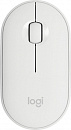 Мышь Logitech Pebble M350 белый оптическая (1000dpi) беспроводная BT/Radio USB (2but)