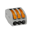 Wago 222-413 Клемма универсальная 3-рычажковая 3х(0,08-4,0 кв.мм) (1 шт)