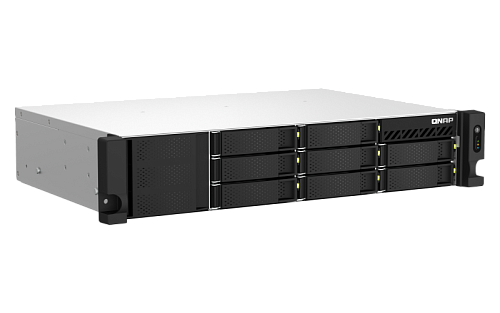система хранения данных qnap smb 2u/8bay qc 2,2ghzcpu/4gb(upto64gb)/upto 20hdd with tl-r1200s-rp /sata(3,5'' 2,5")/ 4xusb3.2/2xexp.slot/2x2,5gb/iscsi/