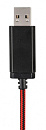 Наушники с микрофоном Hama HS-USB400 черный/красный 2м накладные оголовье (00139927)