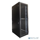 ЦМО Шкаф серверный напольный 48U (600 х 1000) дверь перфорированная, задние двойные перфорированные, цвет черный ШТК-М-48.6.10-48АА-9005