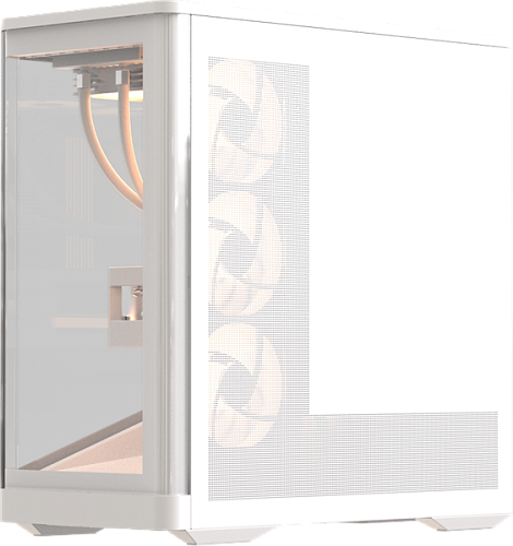 корпус Formula V Line Crystal U9 PA White, ATX, TYPE-C*1, USB3.0*2, Curved Glass, SIDE 3x PERFORMANCE ARGB, REAR 1x PERFORMANCE ARGB