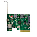 Контроллер ORIENT AM-U3142PE-AC, PCI-Ex4 v3.0, USB 3.2 Gen2, 2-port ext (Type-A + Type-C), ASM3142 chipset, разъем доп.питания, в комплекте LP планка