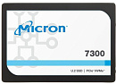 Накопитель CRUCIAL Твердотельный Micron SSD 7300 PRO, 7680GB, U.2(2.5" 7mm), NVMe, PCIe 3.0 x4, 3D TLC, R/W 3000/1900MB/s, IOPs 520 000/85 000, TBW 22400,