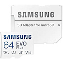 Карта памяти MICRO SDXC EVO+ 64GB V10 W/A MB-MC64KA/EU SAMSUNG