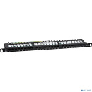 Cabeus PLHD-24-Cat.5e-Dual-90-0,5U Патч-панель высокой плотности 19" (0,5U), 24 порта RJ-45, категория 5e, Dual IDC, 90 градусов, с задним кабельным о