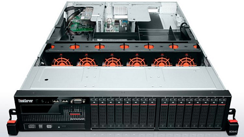 сервер hpe lenovo thinkserver rd640 e5-2660v2 hpm rack(2u)/2xxeon10c 2.2ghz(25mb)/4x8gbrdimm(lv)/raid 710 w/fbwc(1gb raid 0/1/10/5/50/6/60)/no hdd(16)sff/