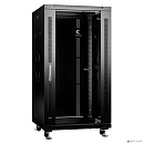 Cabeus SH-05C-22U60/80-BK Шкаф телекоммуникационный 19" напольный 22U 600x800x1166mm (ШхГхВ) передняя стеклянная и задняя сплошная металлическая двери