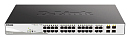коммутатор D-Link PROJ Настраиваемый L2 PoE-коммутатор, 24x1000Base-T PoE, 4хCombo 1000Base-T/SFP, PoE-бюджет 193 Вт, упрощенный интерфейс CLI