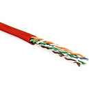 Hyperline UUTP4-C5E-P24-IN-LSZH-RD-100 (100 м) Кабель витая пара, неэкранированная U/­UTP, категория 5e, 4 пары (24 AWG), многожильный (patch), LSZH,