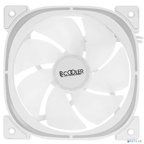Кулер для корпуса/ PCCooler EF120 ARGB WH (120x120x25mm, 4-pin PWM, ARGB, 37.98CFM, 25.7dBA, 1500RPM, White)