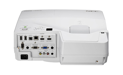 Проектор NEC UM301X (UM301XG), БЕЗ КРЕПЕЖА, 3хLCD, 3000 ANSI Lm, XGA, ультра-короткофокусный 0.36:1, 6000:1, HDMI IN x2, USB(A)х2, RJ45, RS232, 20W mo