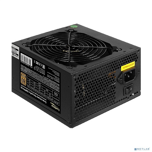 Exegate EX292195RUS Серверный БП 500W ExeGate ServerPRO 80 PLUS® Bronze 500PPH-SE (ATX, for 3U+ cases, APFC, КПД 89% (80 PLUS Bronze), 12cm fan, 24p,